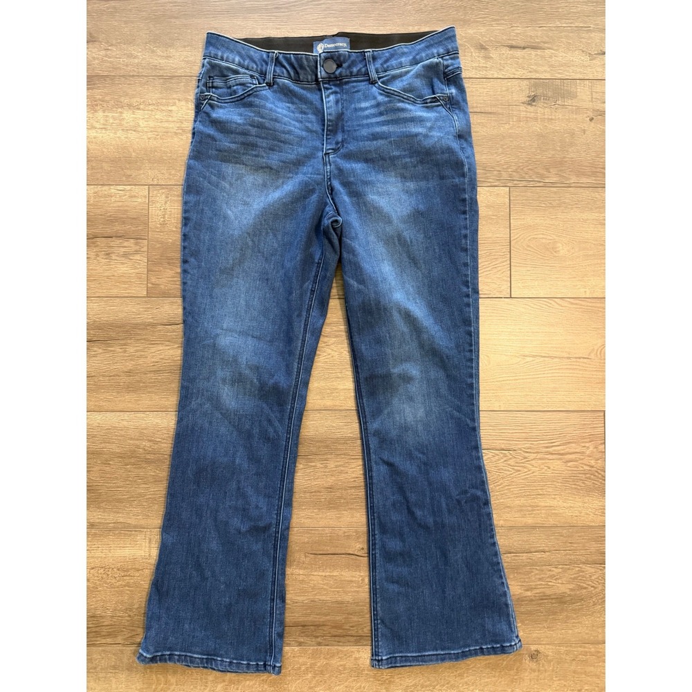 Democracy Women Ab Solution Bootcut Jeans Blue Medium Wash B12216WAY Size 14